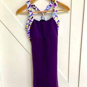 Title nine dream athletic dress size small and purple in color.